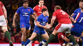 Antoine Dupont lors du match Galles-France, à Cardiff le 11 mars 2022