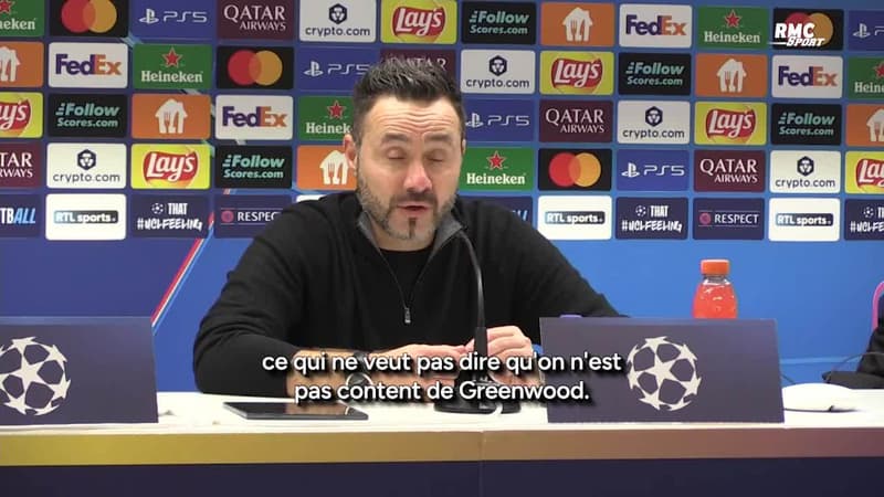 RUSG 2-3 OM : Greenwood “l'un des meilleurs attaquants d'Europe”, affirme De Zerbi