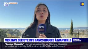 Marseille : des bancs rouges inaugurés pour la semaine contre les violences faites aux femmes