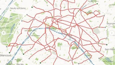 En GPS drawing, un jeune Parisien a recréé la carte du métro.