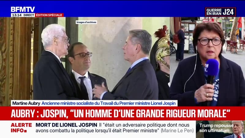 Mort de Lionel Jospin: "C'était quelqu'un d'une grande rigueur morale", affirme Martine Aubry