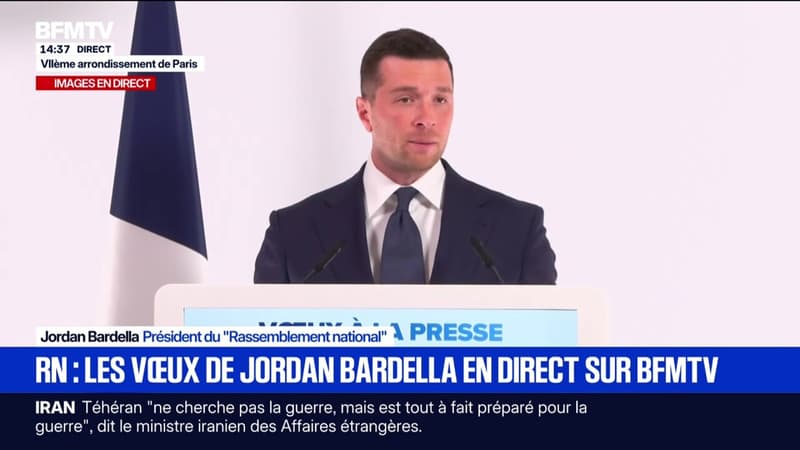 Lors de ses vœux à la presse, Jordan Bardella estime que la profession de journaliste "a payé un tribut particulièrement lourd"