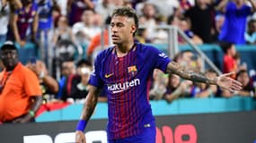 Neymar lors d'un match amical entre le Barça et le Real Madrid (3-2, International Champions Cup), le 29 juillet 2017