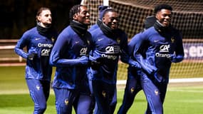 Axel Disasi et Youssouf Fofana avec l'équipe de France