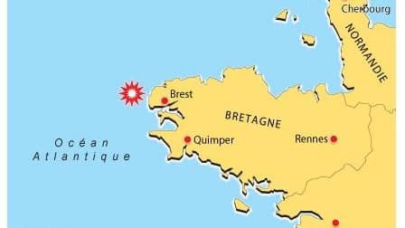 NAVIRE EN PERDITION AU LARGE D?OUESSANT