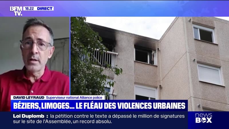 Violences urbaines: "Nous attendons que l'État agisse et non pas uniquement réagisse", déclare David Leyraud (Alliance police)