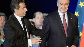 Alain Juppé (ici lors du meeting de Nicolas Sarkozy à Bordeaux) a appelé les militants UMP à voter en nombre pour élire leur nouveau président.