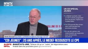 CDI spécial jeunes proposé par le Medef: "C’est inacceptable et ce n’est pas comme ça qu’on créera des emplois", selon Denis Gravouil, secrétaire emploi et chômage à la CGT 