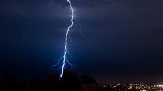 Un orage pris en photo samedi. Un orage pris en photo samedi.