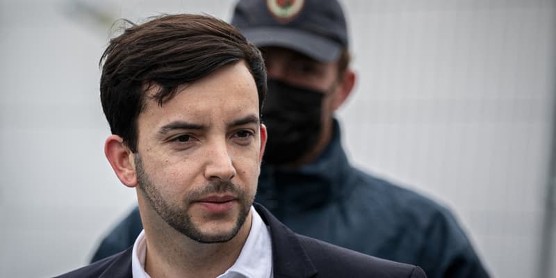 Le député RN Jean-Philippe Tanguy au Havre le 1er mai 2023