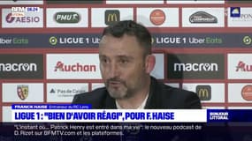 RC Lens-OM (2-2): "une bonne chose d'avoir aussi bien réagi" pour le coach Franck Haise