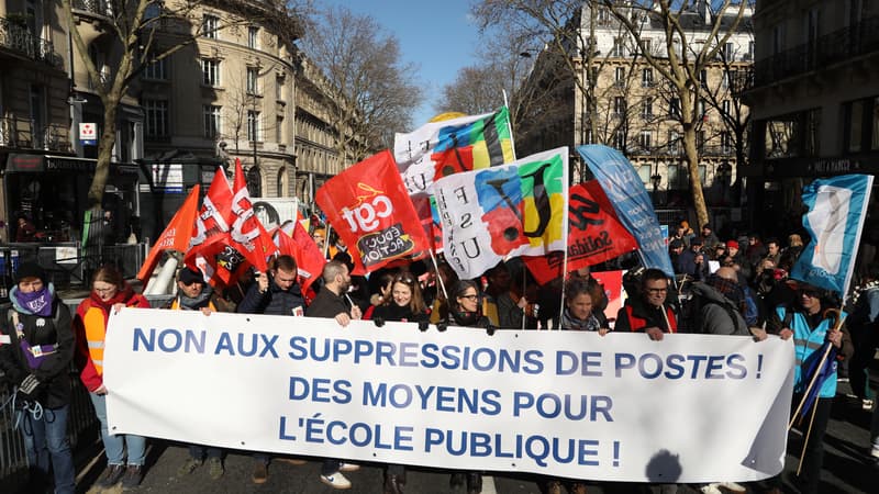 "Un service public d'Éducation déjà exsangue": les syndicats d'enseignants appellent à la grève le 31 mars contre les suppressions de postes
