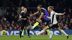 Harry Kane lors du match entre Fulham et Tottenham, le 23 janvier 2023.