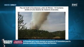 Une vingtaine de personnes évacuées après un "violent départ de feu de forêt" près de Nimes