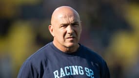 L'entraineur du Racing 92 Laurent Travers, avant le match de la 21e journée du Top 14, le 26 mars 2022 au Stade Marcel-Deflandre face à La Rochelle