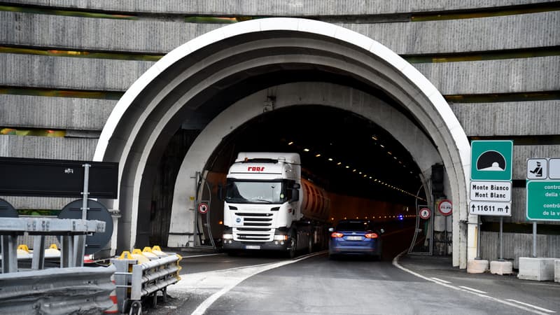 L'entrée du tunnel du Mont-Blanc côté français.