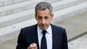 L'ancien président de la République Nicolas Sarkozy le 25 février 2022 à l'Elysée