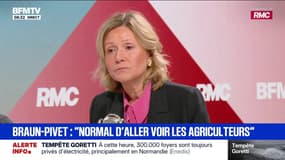 "Ce dialogue syndical, il faut l'avoir, il faut écouter les agriculteurs", martelle Yaël Braun-Pivet, après avoir reçu les syndicats agricoles hier