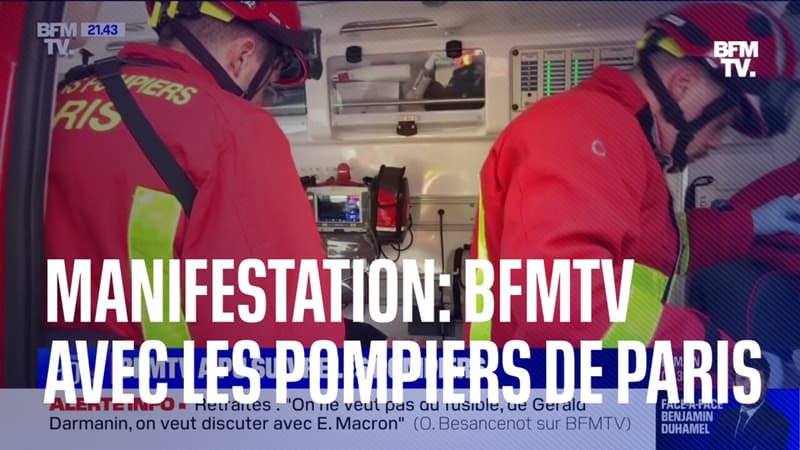 Retraites: BFMTV avec les pompiers pour la 11ème journée de mobilisation
