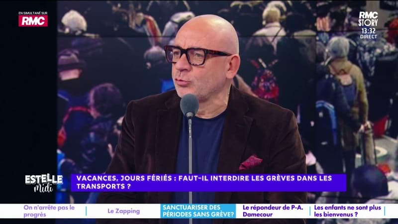 Interdire les grèves pour certaines occasions : "Nous citoyens, même quand on ne prend pas le train on paie la SNCF", défend Fred Hermel