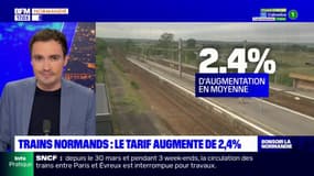 Le tarif de certains trains normands augmente de 2,4%