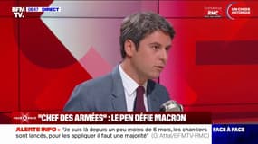 Chef des armées, un titre "honorifique"? "C'est grave ce qu'a fait Marine Le Pen", répond Gabriel Attal