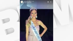 Lucile Lecellier, peu après avoir été élue Miss Normandie 2024 le 29 juin 2024.