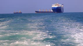 Le cargo Galaxy Leader capturé par les Houtis fin 2023, au large d'Hodeida (Photo d'illustration)