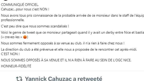 Le communiqué des Ultras de la Populaire Sud. Le communiqué des Ultras de la Populaire Sud.
