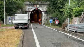 Le tunnel de Castillon (Alpes-Maritimes) en travaux en juin 2022