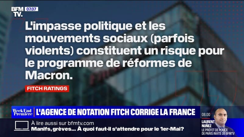 L'agence Fitch abaisse la note de la France à cause de la réforme des retraites