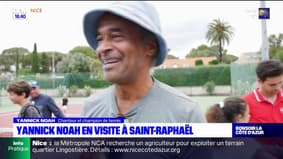 Saint-Raphaël: Yannick Noah en visite auprès des jeunes du club de tennis