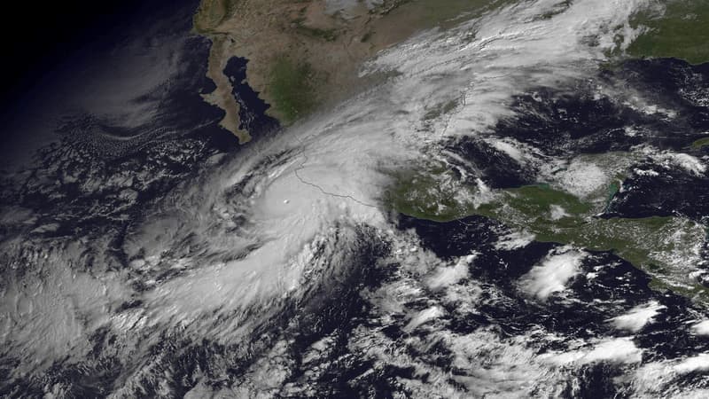 Un cliché de l'ouragan Patricia pris par un satellite.