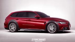 Une version sous photoshop de ce que pourrait donne une Alfa Romeo Giulia break, par le designer X-Tomi.