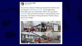 Le maire a communiqué les informations sur l'incendie.