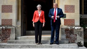 Theresa May et Donald Trump, le 13 juillet 2018, à Chequers.