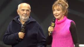 Gérard Jugnot et Marie-Anne Chazel, lors de la cérémonie d’ouverture du festival de l'Alpe d'Huez, le 13 janvier 2025.