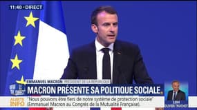 Politique sociale : "Vous me sifflerez à la fin si vous le souhaitez, laissez-moi terminer", Emmanuel Macron reprend