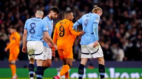 Kylian Mbappé et Erling Haaland lors de Manchester City-Real Madrid (2-3, Ligue des champions), le 11 février 2025
