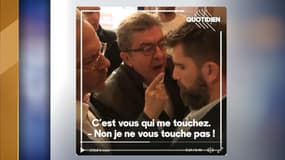 Jean-Luc Mélenchon au siège de La France Insoumise ce mardi matin.