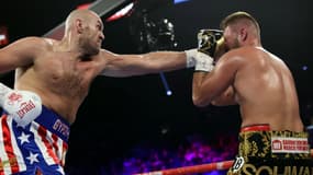 Tom Schwarz impuissant face à Tyson Fury en 2019