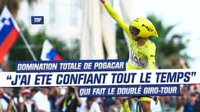Tour de France (E21) : "J'ai été confiant tout le temps", domination totale de Pogacar qui signe un doublé Giro-Tour