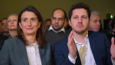 Marine Tondelier et Julien Bayou à Rungis le 10 décembre 2022