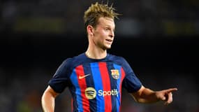 Frenkie de Jong avec le Barça face au Rayo Vallecano, le 13 août 2022.