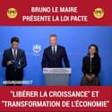 Loi PACTE: Bruno Le Maire veut "libérer la croissance" et une "transformation de l'économie"