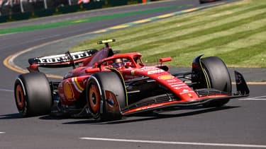 La Ferrari de Carlos Sainz à Melbourne, le 24 mars 2024