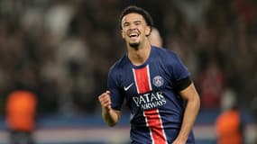 Warren Zaïre-Emery a inscrit son premier but en Ligue des champions cette saison contre l'Atlético, le 6 novembre 2024, au Parc des Princes, à Paris