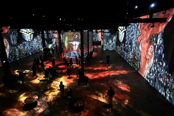 L'exposition "Chagall, Paris-New York" montrée à l'Atelier des Lumières à Paris le 16 février 2023.