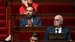 Les députés Marine Le Pen et Sébastien Chenu (RN) à l'Assemblée nationale le 17 juin 2025 