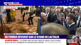 Colère des agriculteurs : du fumier déversé sur le stand de Lactalis au Salon de l'agriculture